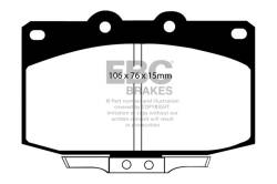 EBC Brakes - EBC Brakes DP4763R Yellowstuff Street & Track Brake Pads for 86-95 RX-7 - Image 1