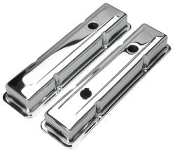 Trans-Dapt Performance - Trans-Dapt 9518 OEM Reproduction Valve Covers Short 78-86 SB Chevy 305-350 Chrme - Image 1