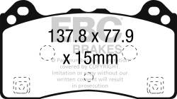 EBC Brakes - EBC Brakes DP32274C Redstuff Ceramic Low Dust Brake Pads for 16-18 Focus - Image 1