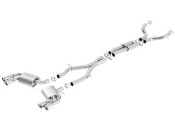 Borla - Borla 140687 S-Type Cat-Back Exhaust Dual Split Rear Exit for 16-24 Camaro SS - Image 1