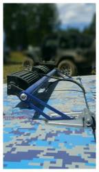 Steinjager - Steinjager Hood Mount Light Bracket w/LEDs-PB Blue for Wrangler JK J0041418 - Image 1