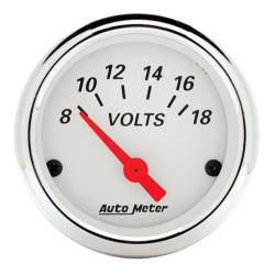 AutoMeter - AutoMeter 1391 Air-Core Arctic White Volt Meter Gauge 8-18V 2-1/16" - Image 1