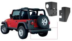 Bushwacker 14004 Black Trail Armor Rear Corner Guards for 97-06 Jeep Wrangler TJ