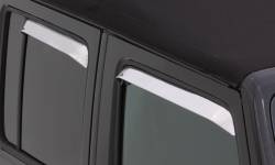 Auto Ventshade AVS - Auto Ventshade 14918 Stainless 4pc Ventshade Deflector for 07-18 Wrangler JK - Image 2