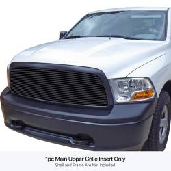 APS - APS Stainless Billet Grille Black for 09-12 RAM 1500 GR04HFG32J - Image 1