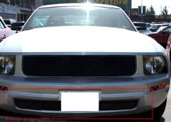 APS - APS Wire Mesh Bumper Grille Black 05-09 Ford Mustang V6 GR06GFJ17H - Image 1