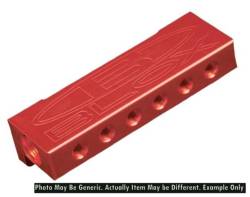 BLOX - BLOX Racing BXAC-00403-RD Billet 6-Port Vacuum Manifold Kit Red - Image 1