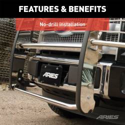 ARIES - ARIES 3056-2 The ARIES Bar Grille/Brush Guard Stainless Steel 1 Pc. - Image 6