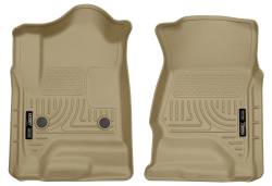 Husky Liner 18233 Weatherbeater Front Floor Liners Tan for Silverado/Sierra