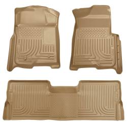Husky Liner 98333 Weatherbeater Front/Rear Floor Liners Tan for Ford F150