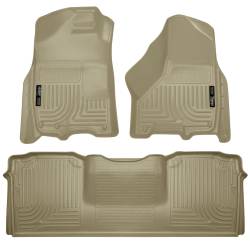 Husky Liner 99043 Front/Rear Liners-Tan for 10-18 RAM 2500/3500 Mega Cab