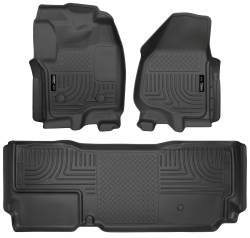 Husky Liner Weatherbeater Front/Rear Floor Liners Black Ford Super Duty 99721