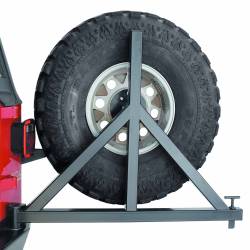 Warn - Warn 64337 Steel HD Bumper Tire Carrier ONLY w/o Bumper for Jeep TJ & YJ - Image 1
