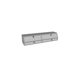 Westin - Westin 80-TBS200-90D-BD Brute 90" Contractor TopSider Tool Box w/Bottom Drawers - Image 2