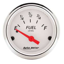 AutoMeter - AutoMeter 1318 Arctic White Electric Fuel Level Gauge 0-30Ohm 2-1/16" - Image 1