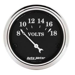 AutoMeter - AutoMeter 1791 Old Tyme Black Air-Core Voltmeter Gauge 8-18V 2-1/16" - Image 1