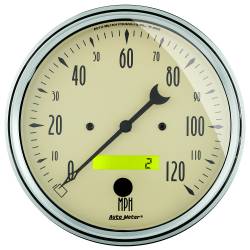 AutoMeter - AutoMeter 1803 Antique Beige 2 Gauge Kit Speedometer & Quad Combo 240-33 Ohm - Image 2
