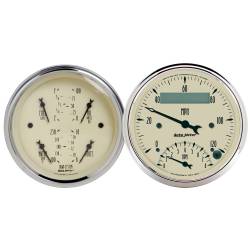 AutoMeter - AutoMeter 1820 Antique Beige 2 Gauge Kit Speedo/Tach & 4 Gauge Combo 3-3/8" - Image 1