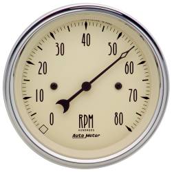AutoMeter - AutoMeter 1890 Antique Beige In-Dash Tachometer Gauge 8000RPM 3-3/8" - Image 1