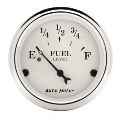 AutoMeter - AutoMeter 1606 Old Tyme White Air-Core Fuel Level Gauge 240-33Ohm 2-1/16" - Image 1