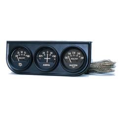 AutoMeter - AutoMeter 2347 Console Gauge Oil/Volt/Water Temp Black 100PSI/280F/60A 2-1/16" - Image 1