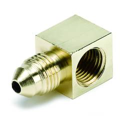AutoMeter - AutoMeter 3270 90-DEG Angle Fitting for Pressure Gauges 1/8" NPTF To -3AN Male - Image 1