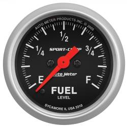 AutoMeter - AutoMeter 3310 Sport-Comp Programmable Fuel Level Gauge 0-280Ohm 2-1/16" - Image 1