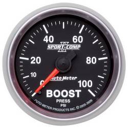 AutoMeter - AutoMeter 3606 Sport-Comp II Boost Pressure Gauge 2-1/16" Full Sweep 100PSI - Image 1