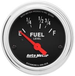 AutoMeter - AutoMeter 2518 Traditional Chrome Air Core Fuel Level Gauge 16-158Ohm 2-1/16" - Image 1