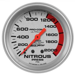 AutoMeter - AutoMeter 4428 Ultra-Lite Mechanical Nitrous Pressure Gauge 0-2000 PSI 2-5/8" - Image 1