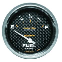 AutoMeter - AutoMeter 4814 Air Core Carbon Fiber Fuel Level Gauge 0-90Ohm 2-5/8" SSE - Image 1