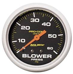 AutoMeter - AutoMeter 5402 Pro-Comp Mech Blower Pressure Liquid Filled Gauge 0-60PSI 2-5/8" - Image 1