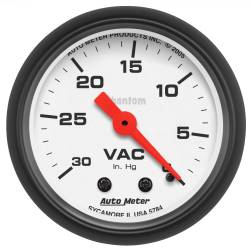 AutoMeter - AutoMeter 5784 Phantom Vacuum Pressure Gauge 0-30" HG 2-1/16" - Image 1