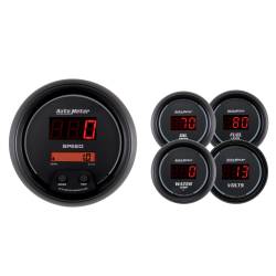 AutoMeter - AutoMeter 6300 Sport-Comp 5Pc Digital Gauge Kit 3-3/8" & 2-1/16" - Image 1
