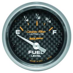 AutoMeter - AutoMeter 4714 Air Core Elec Carbon Fiber Fuel Level Gauge 0-90Ohm 2-1/16" SSE - Image 1