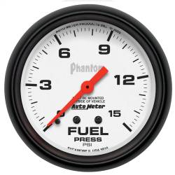 AutoMeter - AutoMeter 5810 Phantom Mechanical Fuel Pressure Gauge 0-15PSI 2-5/8" - Image 1