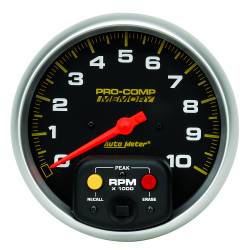AutoMeter - AutoMeter 6801 Pro-Comp In-Dash Tachometer Gauge 5" 10000RPM w/Memory - Image 1