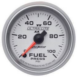AutoMeter - AutoMeter 4963 Ultra-Lite II Fuel Pressure Gauge 0-100PSI 2-1/16" Stepper Motor - Image 1