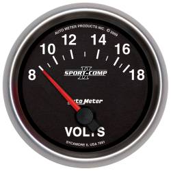 AutoMeter - AutoMeter 7691 Sport-Comp II Electric Volt Meter Gauge 8-18V 2-5/8" - Image 1