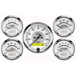 AutoMeter - AutoMeter 880087 5Pc Elec Speedometer Gauge 3-1/8 & 2-1/16" for Ford Masterpiece - Image 3