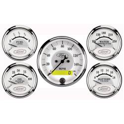 AutoMeter - AutoMeter 880087 5Pc Elec Speedometer Gauge 3-1/8 & 2-1/16" for Ford Masterpiece - Image 1