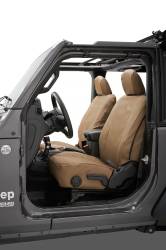 Bestop 29293-04 Polyester Front Seat Cover Set Tan for 18-26 Jeep Wrangler JL