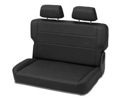 Bestop 39440-15 Trailmax II Vinyl Rear Seat Black Denim for 55-83 Jeep CJ5