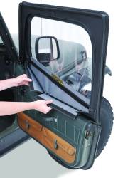 Bestop - Bestop 53120-15 Front Fabric Upper Door Skins Black Denim for 88-95 Wrangler YJ - Image 2