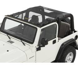 Bestop 52404-11 Sun Safari Extended Bikini Top-Mesh for 97-06 Jeep Wrangler TJ