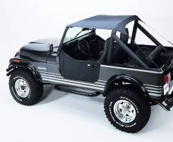 Bestop 52508-09 Traditional Bikini Top Charcoal/Gray for 76-86 Jeep CJ7/YJ