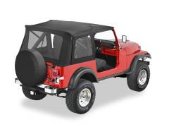 Bestop 51599-15 Supertop Soft Top Black Denim for Jeep 76-95 CJ7/Wrangler YJ