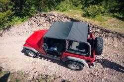 Bestop - Bestop 52531-15 Header Safari Extended Bikini Black Denim for 97-02 Wrangler TJ - Image 4