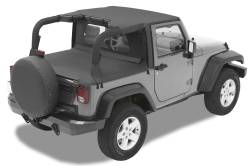 Bestop 52580-35 Header Targa Bikini Top Black Diamond for 07-09 Jeep JK 2DR