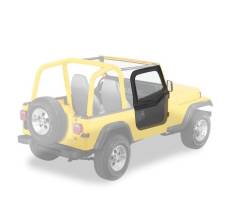 Bestop 51780-01 Front Upper Soft Half Doors Black Crush for 88-95 Wrangler YJ